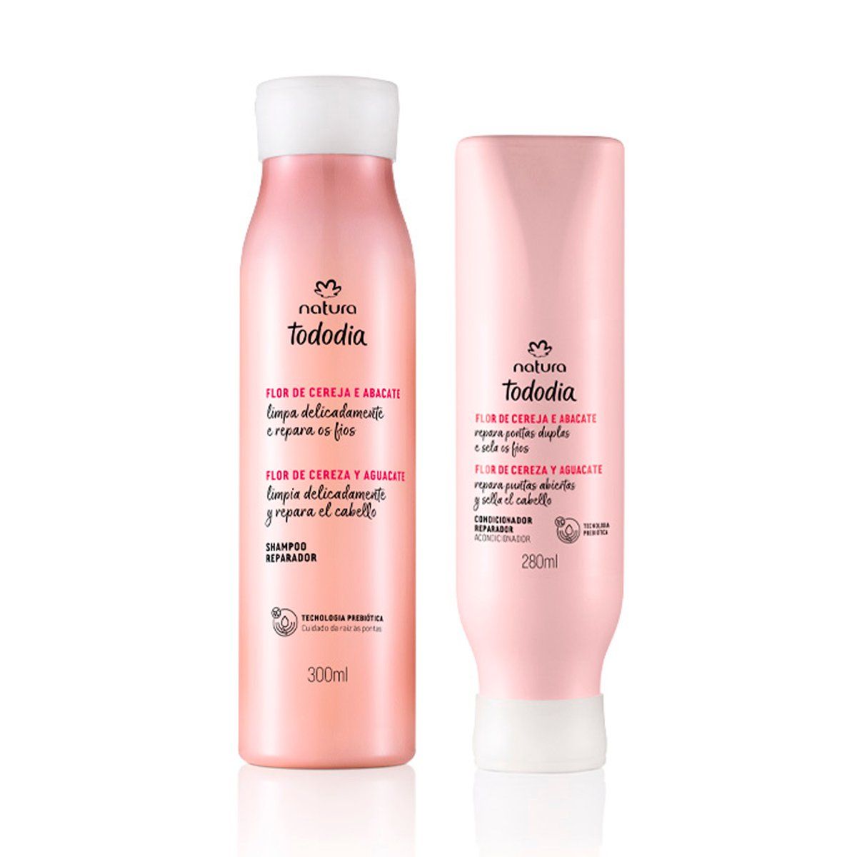 NATURA - KIT Tododia flor de cereza y palta Shampoo y Acondicionador Reparador