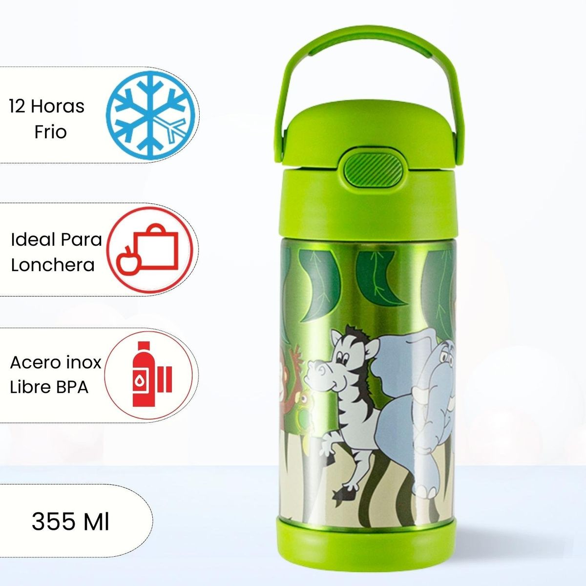 THERMOS - Tomatodo Termico para Niños Funtainer Safari 355 Ml