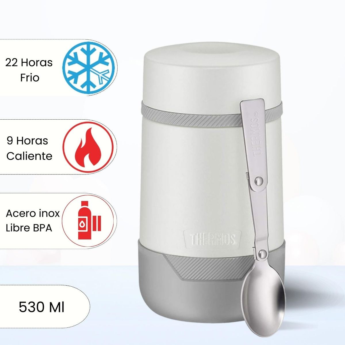 THERMOS - Termo de Comida Alta 530 Ml Blanco