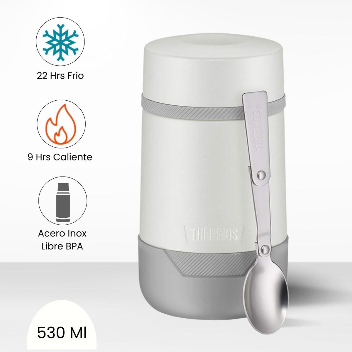 THERMOS - Termo de Comida Alta 530 Ml Blanco
