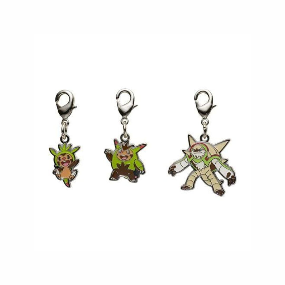 POKEMON - Pokemon Center LLavero Metal Original Chespin y evoluciones