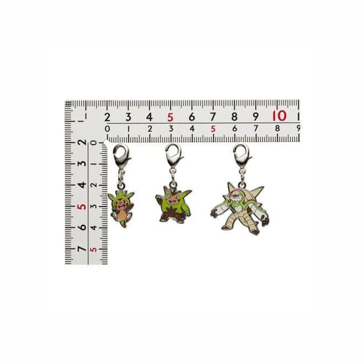 POKEMON - Pokemon Center LLavero Metal Original Chespin y evoluciones