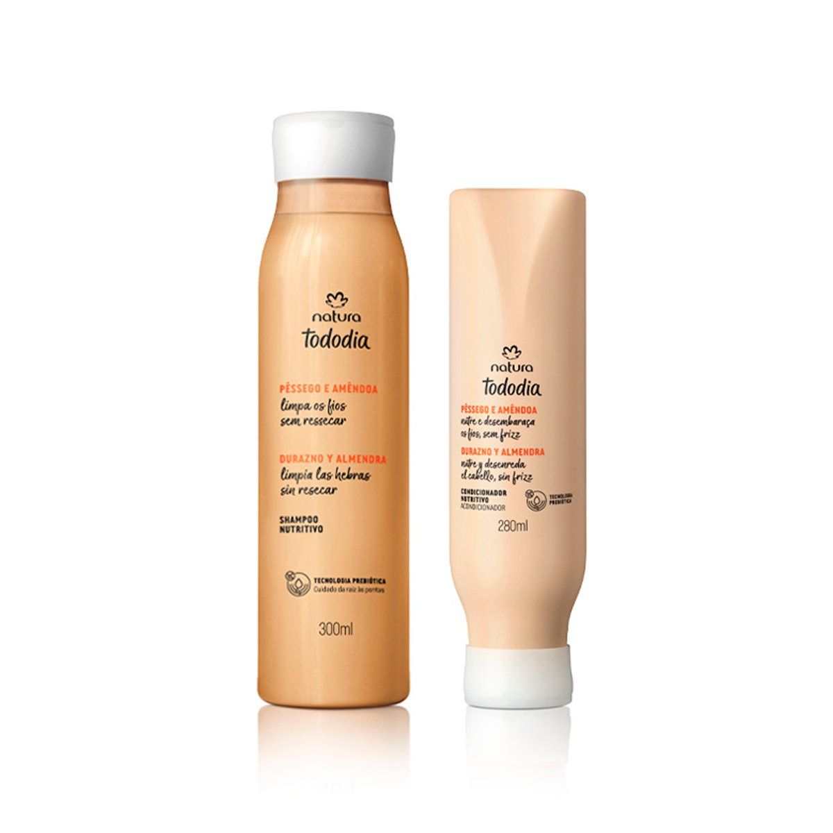 NATURA - KIT Tododia durazno y almendra Nutrición Shampoo y Accondicionador