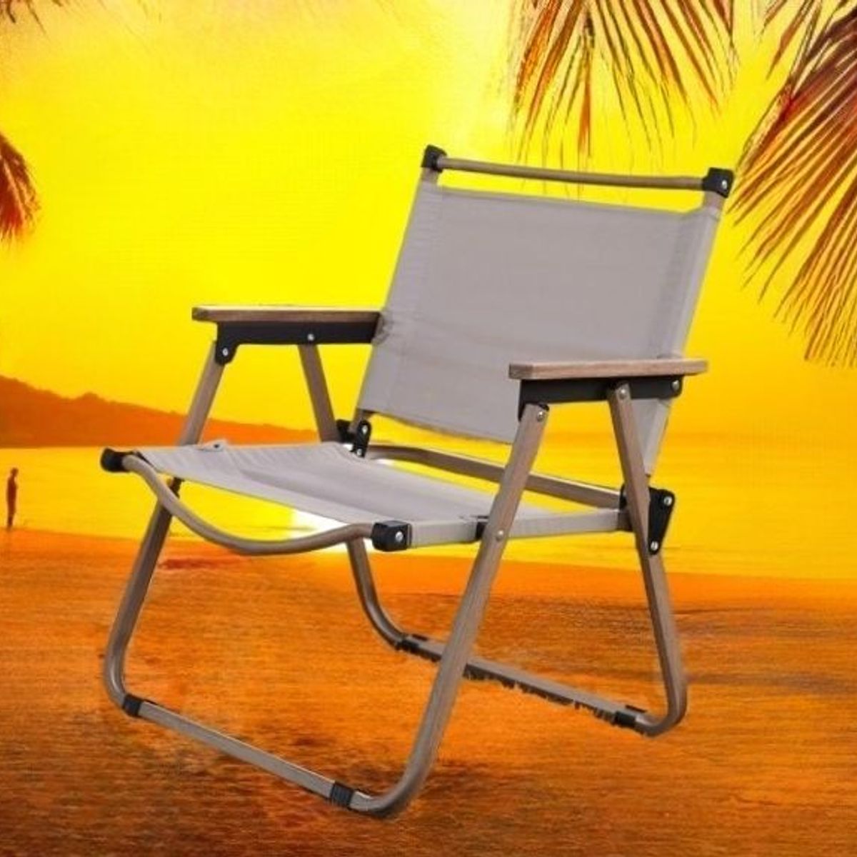 GENERICO - SILLA PLEGABLE PORTÁTIL DE TERRAZA PLAYA CAMPING ULTRA LIGERA