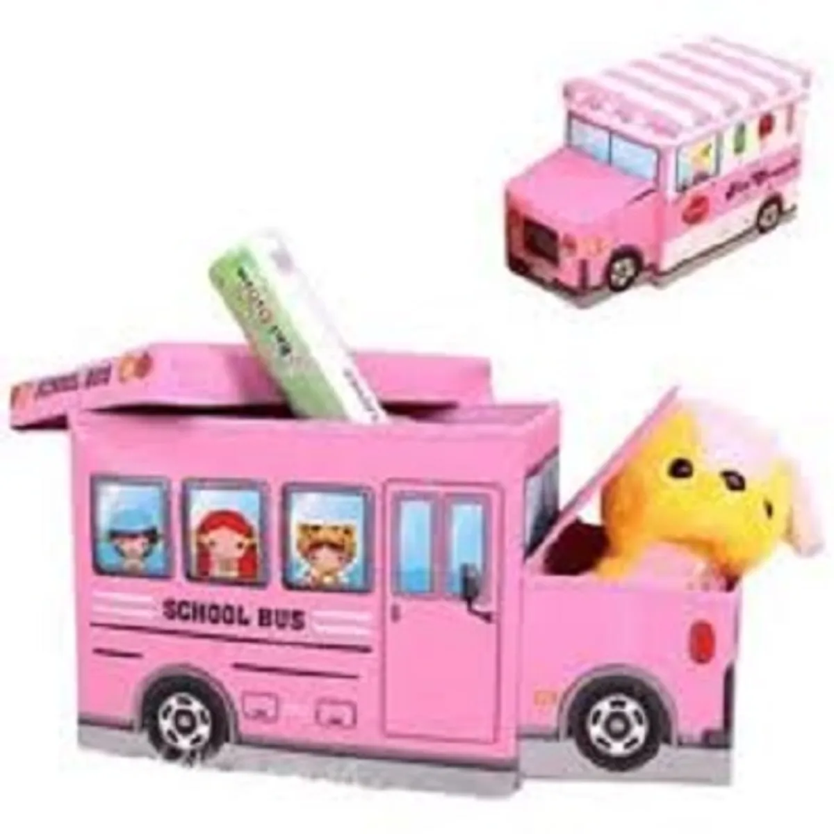 GENERICO - Caja Puff Organizador con Tapa de Juguetes para Niños