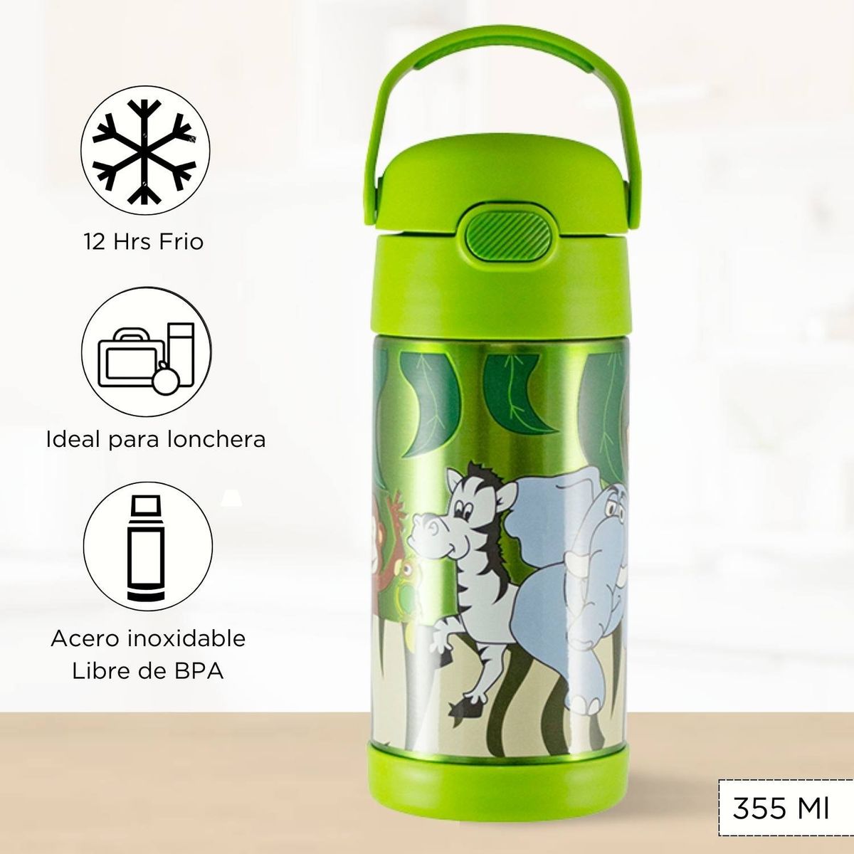 THERMOS - Tomatodo Termico para Niños Funtainer Safari 355 Ml