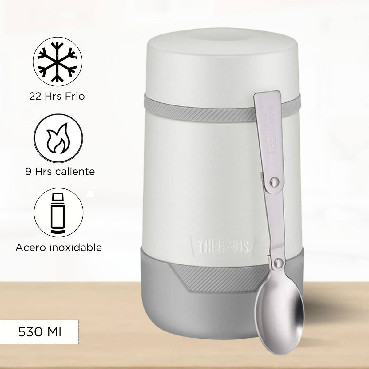 THERMOS - Termo de Comida Alta 530 Ml Blanco