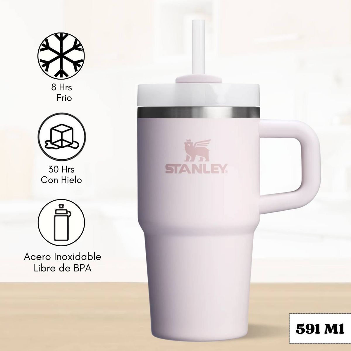 STANLEY - Quencher H20 Adventure Rose Quartz Stanley 591 ML