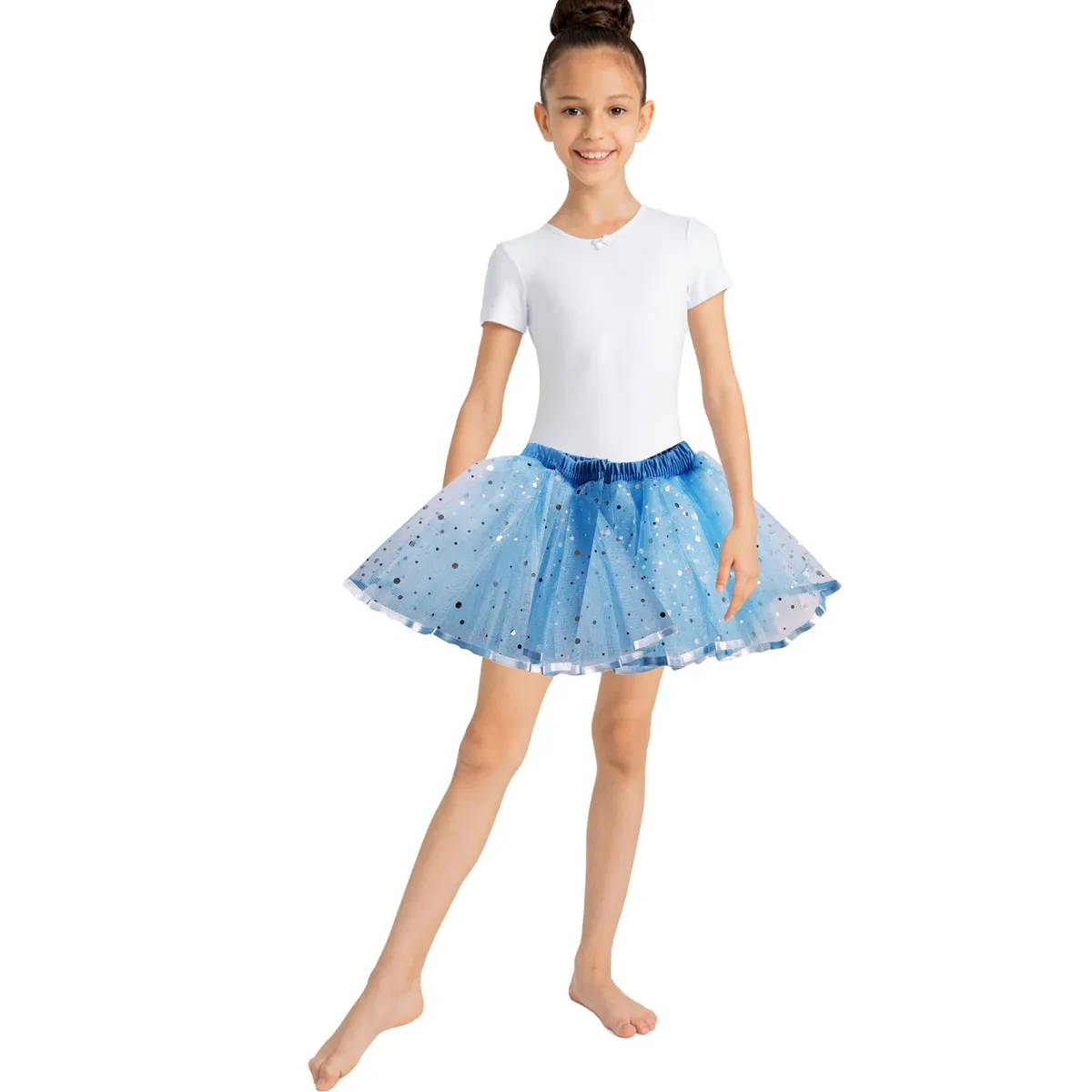 NACIONAL - Tutú Dos Capas para Ballet - Celeste