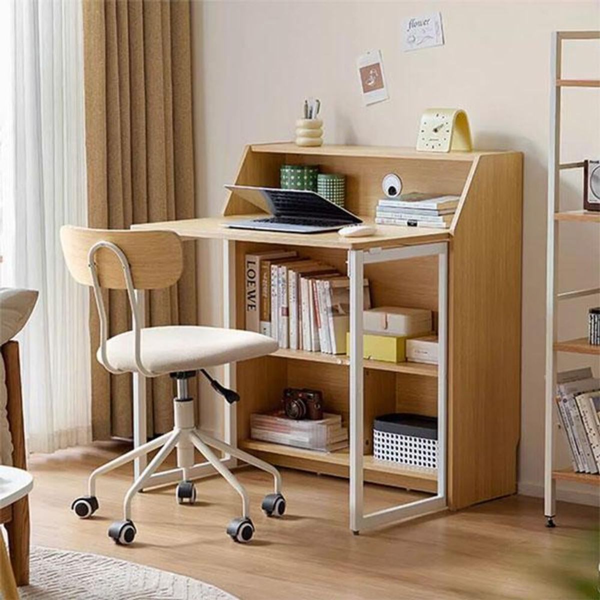 GENERICO - Escritorio Plegable Moderno Villa Marrón Claro R&R MUEBLES