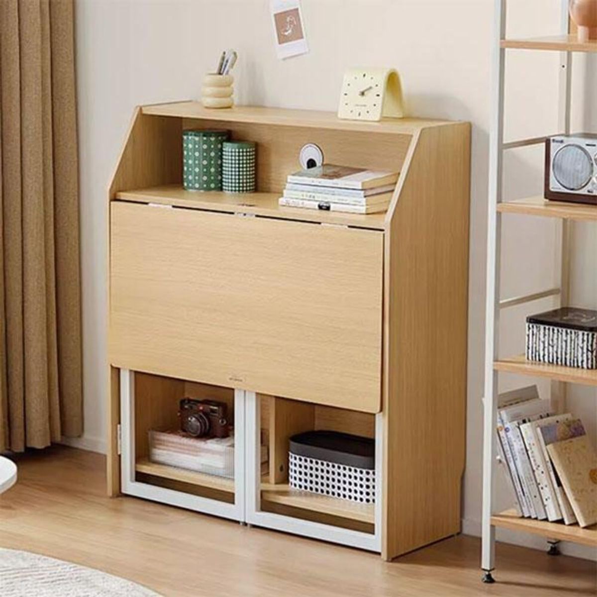 GENERICO - Escritorio Plegable Moderno Villa Marrón Claro R&R MUEBLES