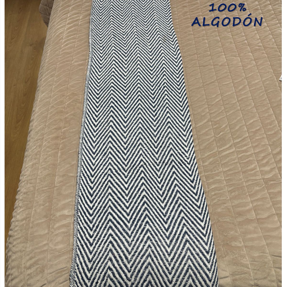 TOALLAS PERU DETALLES Y MAS - Manta "ZigZag" 100% Algodón mide: 1.30 x 1.70 mts color: Azul