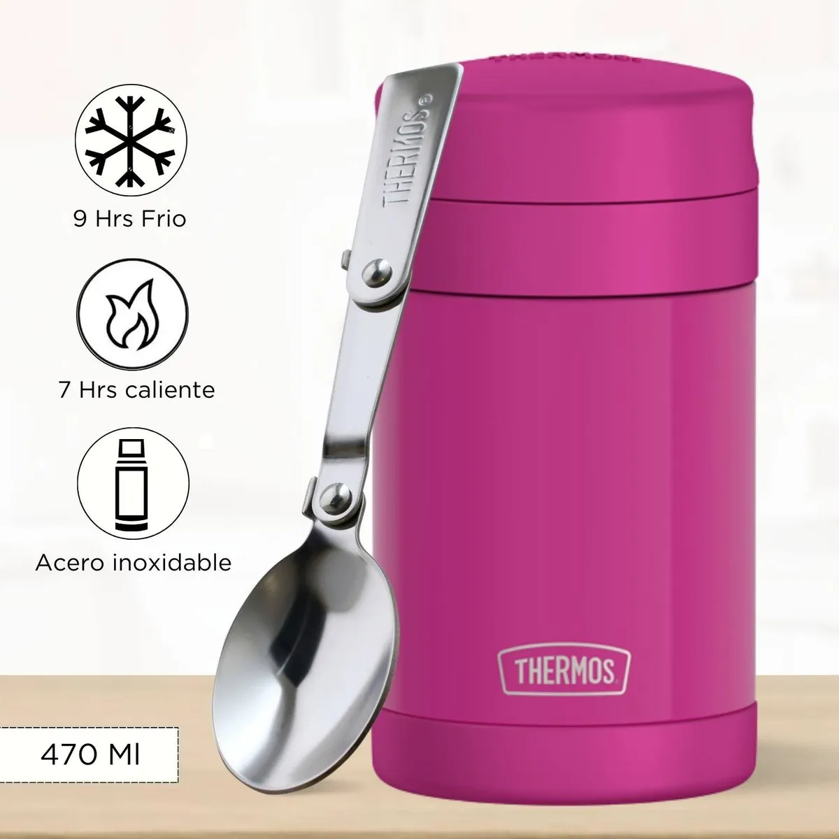 THERMOS - Termo de Comida para Niños FOOD 470 Ml Magenta