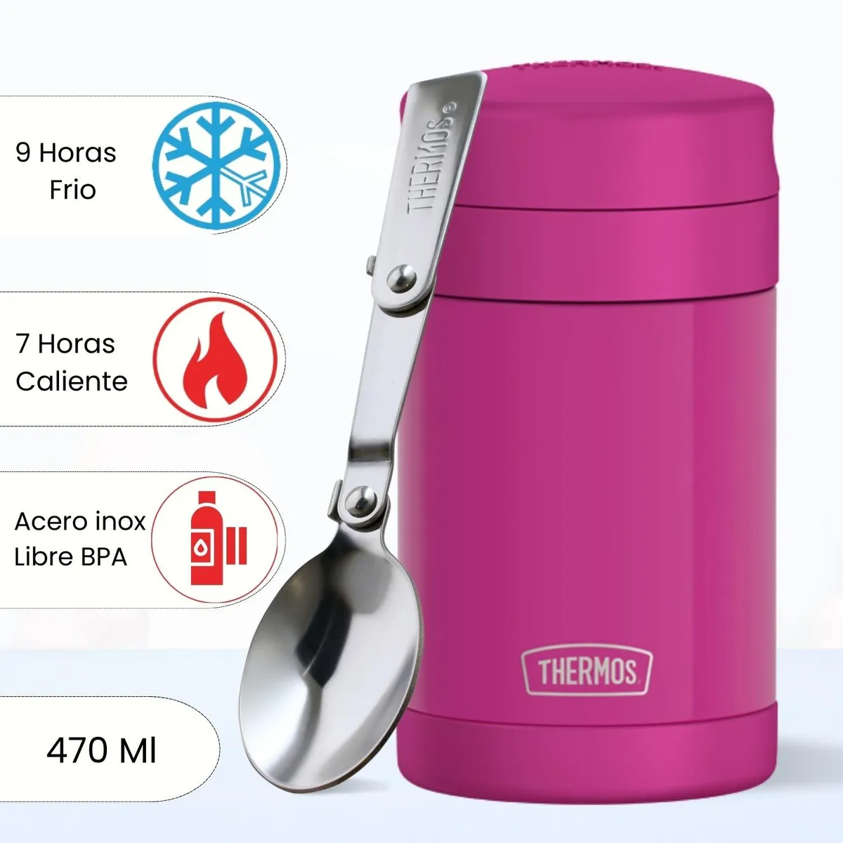 THERMOS - Termo de Comida para Niños FOOD 470 Ml Magenta