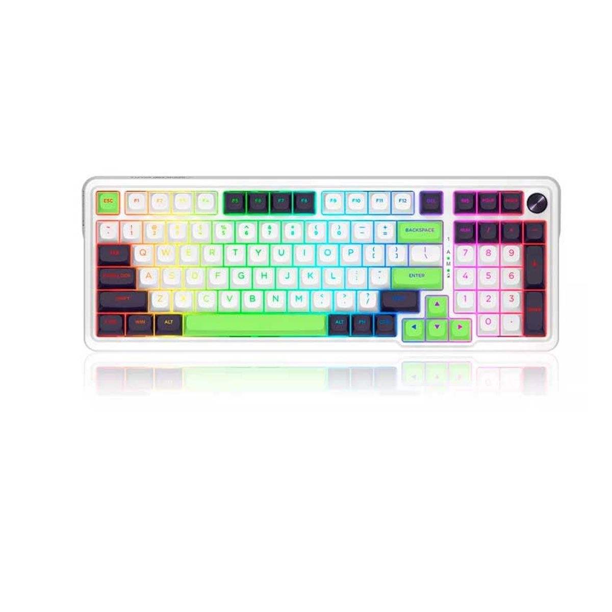REDRAGON - Teclado Redragon EISA K686WGB-RGB-MAX Wireless 96% Switch Verde Menta