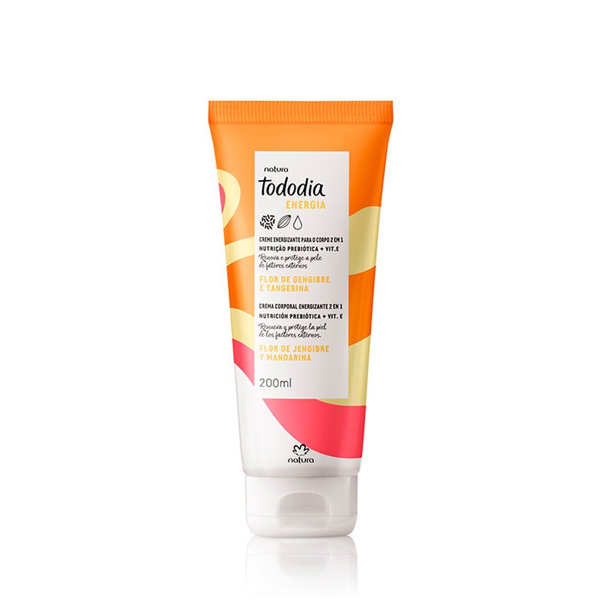 NATURA - Tododia flor de jengibre y mandarina 200ml Hidratante corporal energizante 2 en 1