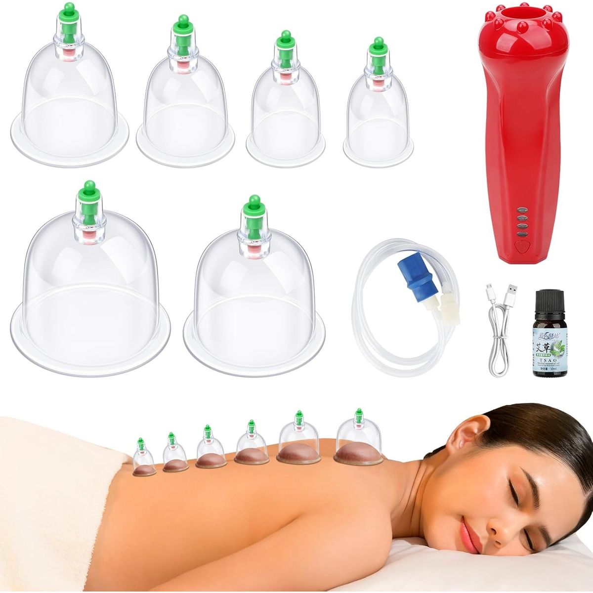 GENERICO - Masajeador electrico de ventosas al vacio terapia de masajes