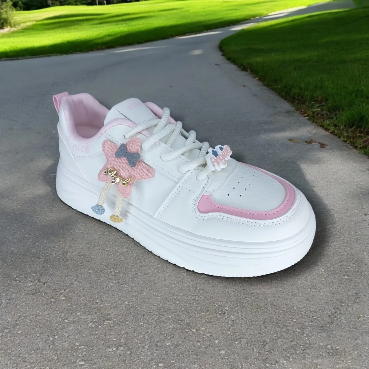 GENERICO - ZAPATILLA PARA DAMA YUMI ANGELE BLANCOROSA- AT1013