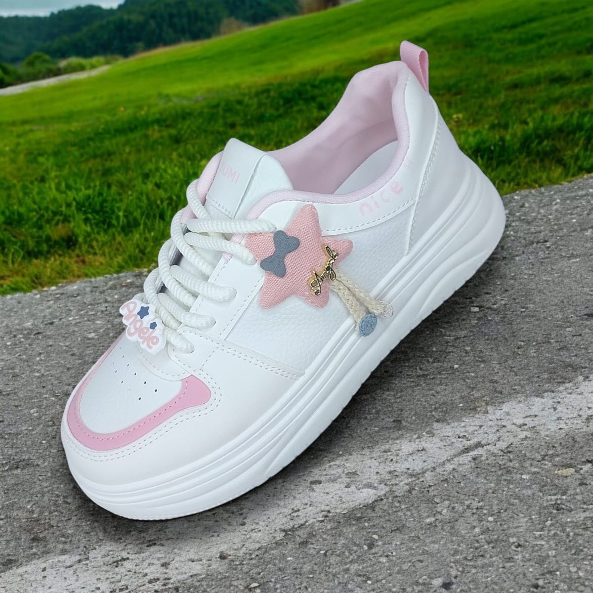 GENERICO - ZAPATILLA PARA DAMA YUMI ANGELE BLANCOROSA- AT1013