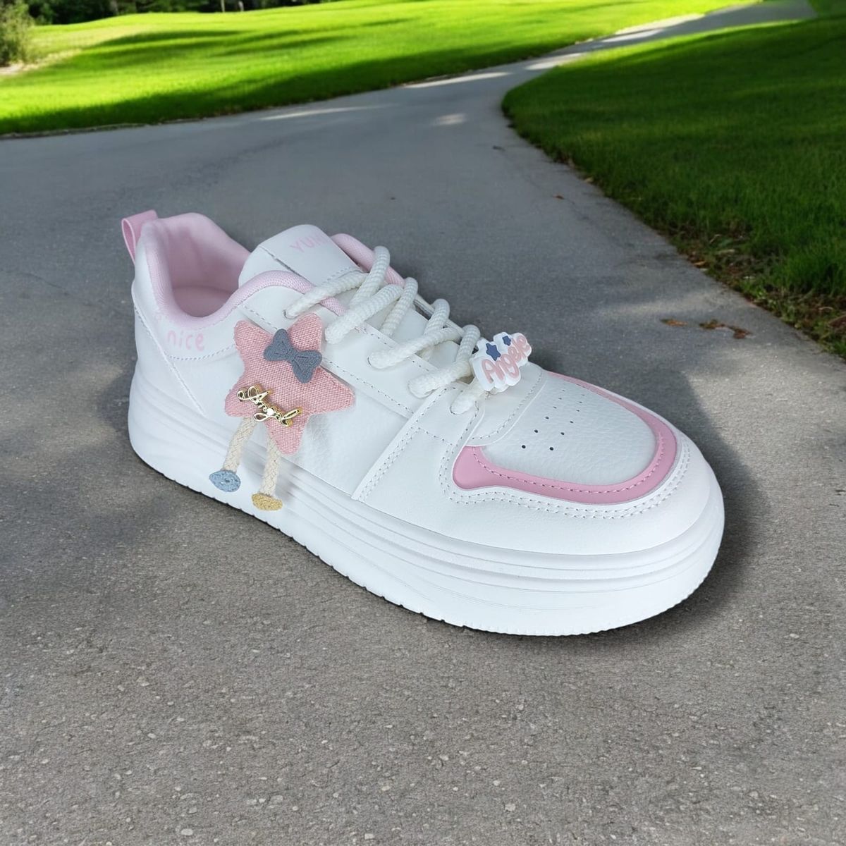 GENERICO - ZAPATILLA PARA DAMA YUMI ANGELE BLANCOROSA- AT1013