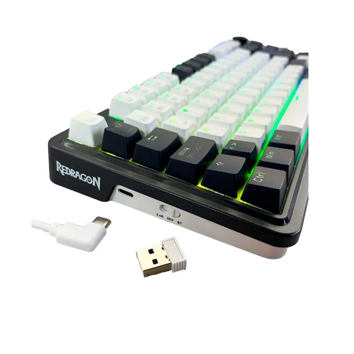 REDRAGON - Teclado Redragon UCALPRO-RGB K673WB Wireless Mecánico 75% RGB Negro