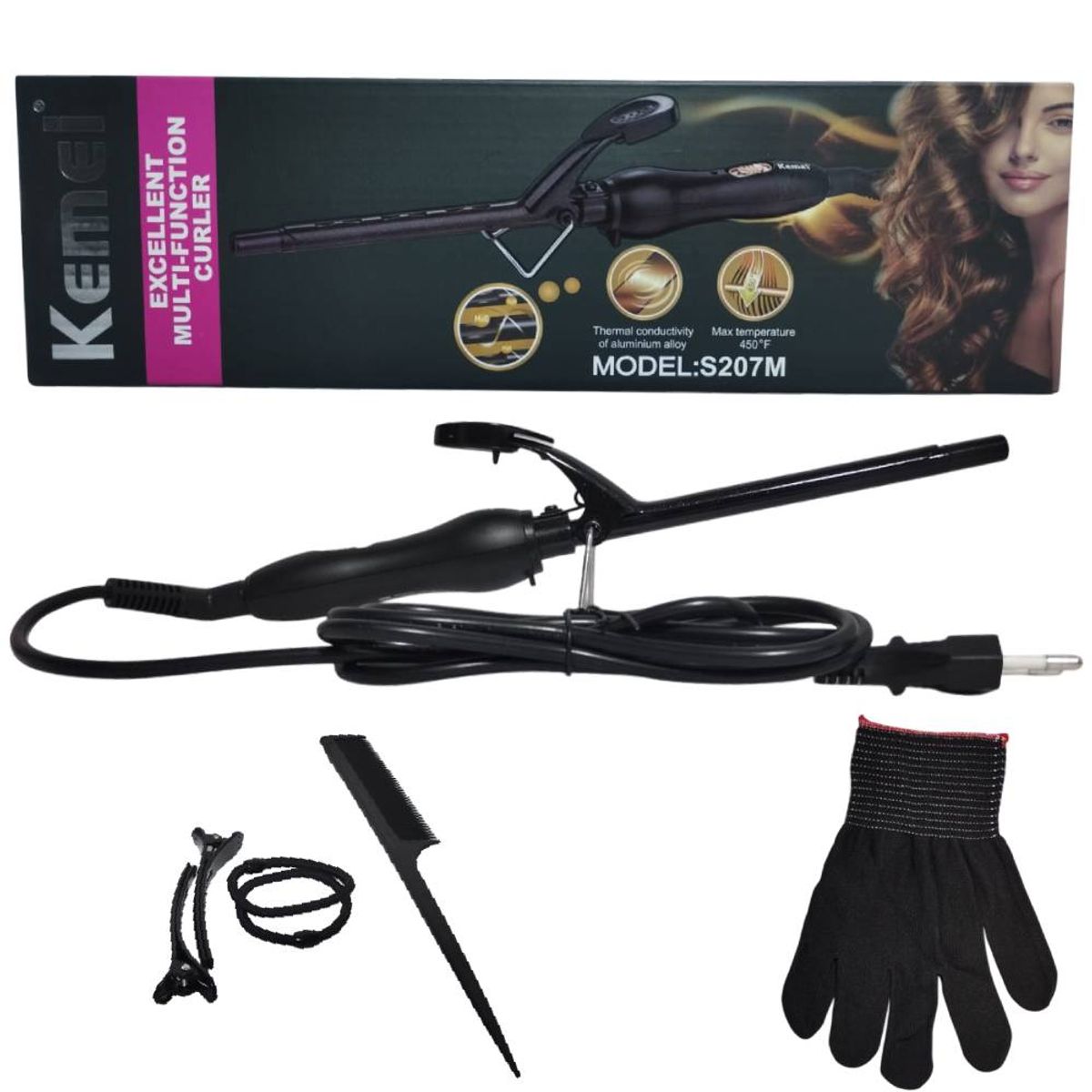 KEMEI - Rizador Ondulador de cabelle KEMEI de Cerámica