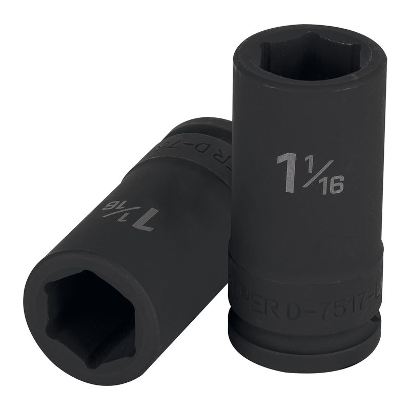 TRUPER - Dado 1 1/16" Impacto Tubular Hexagonal Encastre de 3/4" 12435 Truper