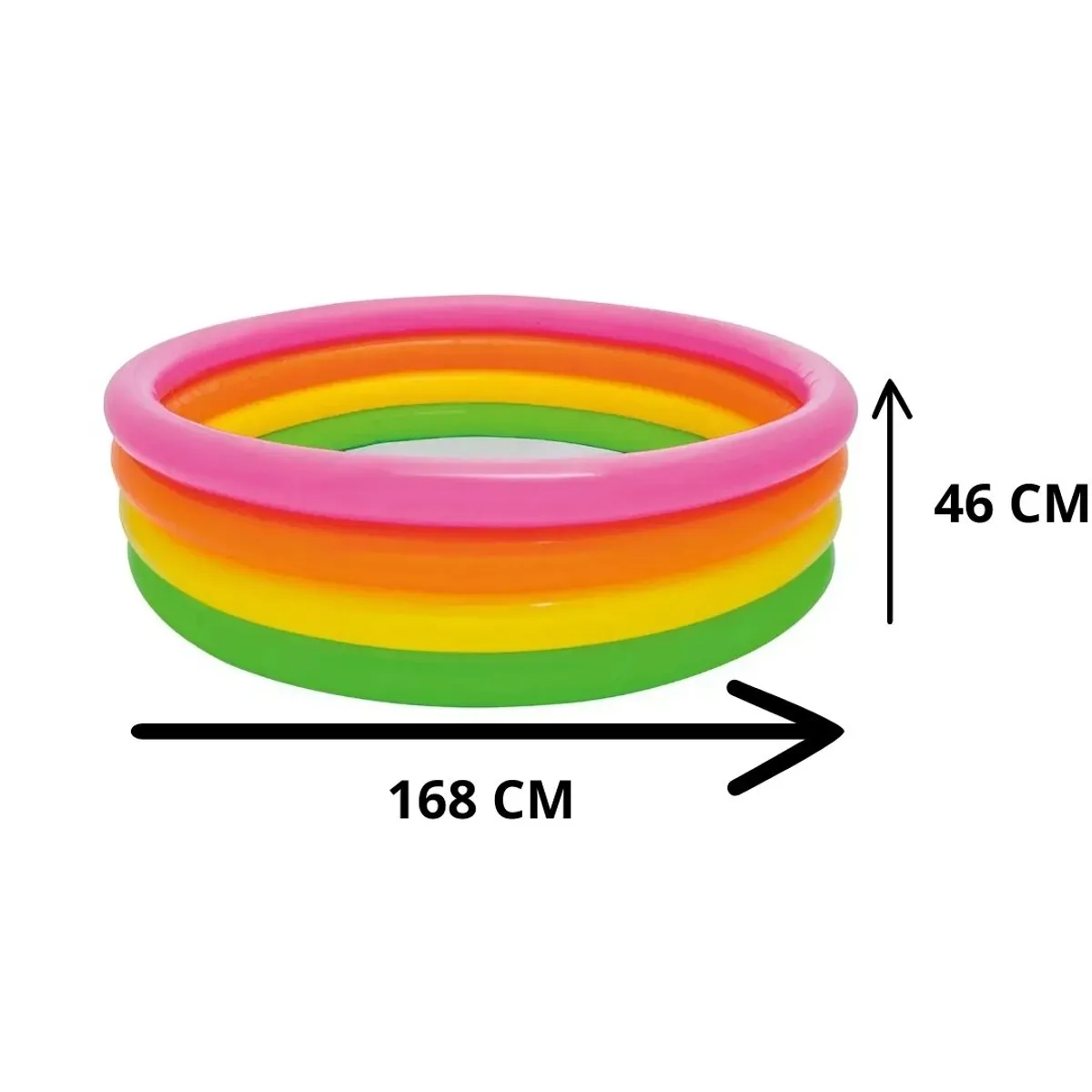 GENERICO - Piscina Circular Inflable de Colores 168 cm x 46 cm