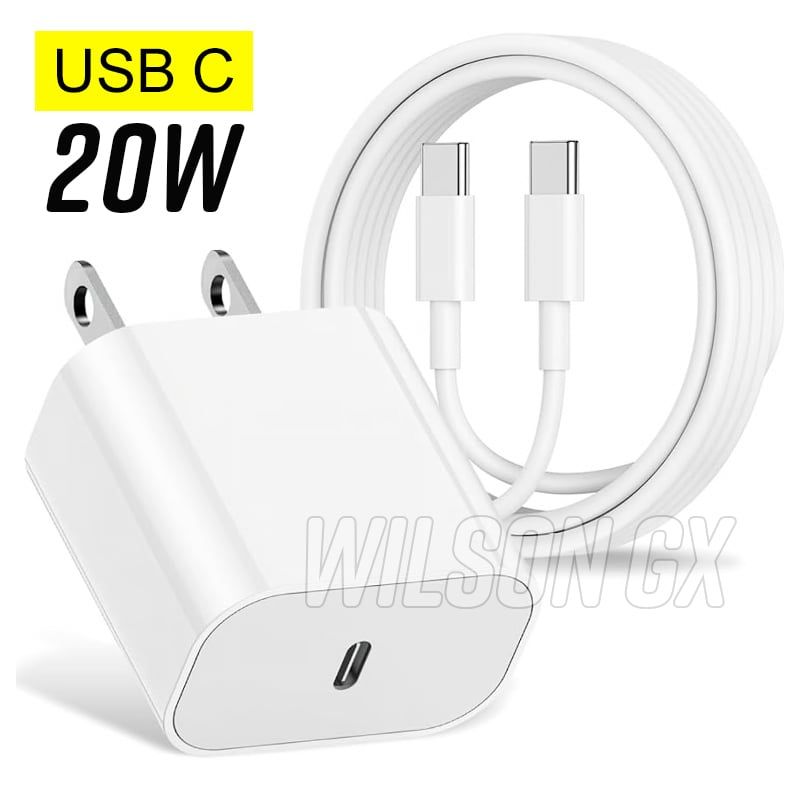 GENERICO - Cargador Genérico Compatible con iPhone 15 16 C a C Carga Rápida 20W