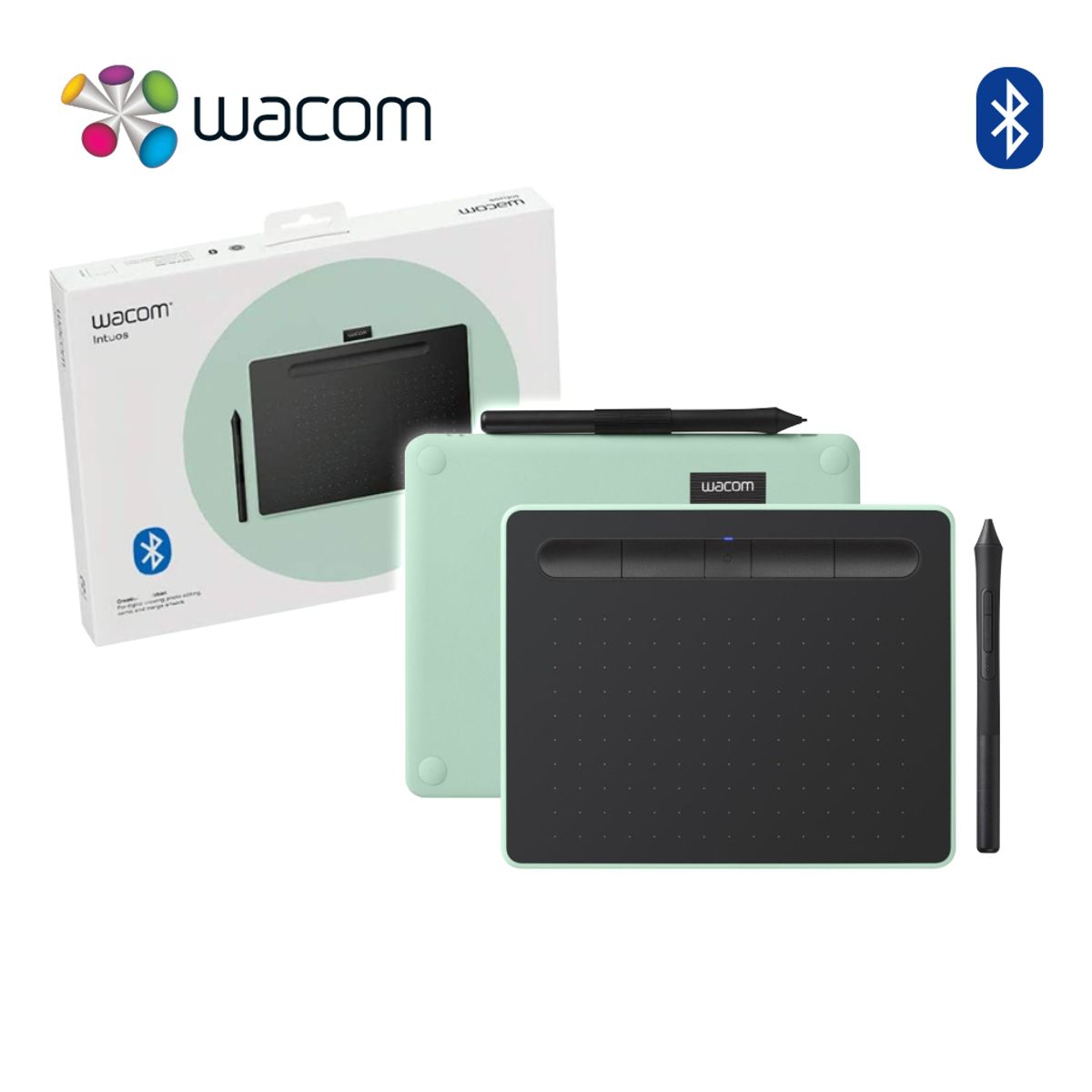 WACOM - Tableta Grafica Wacom Intuos Small CTL-4100WLE0 - Bluetooth - Pistacho