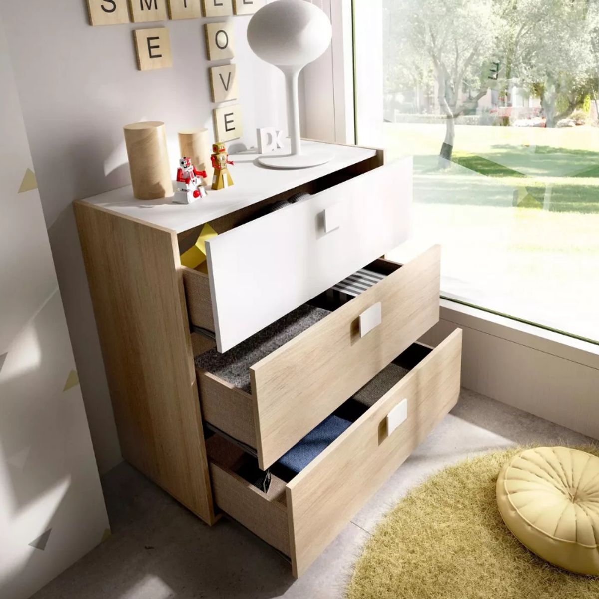 NACION MUEBLES - COMODA NACION MUEBLES PNVE COLOR MADERA