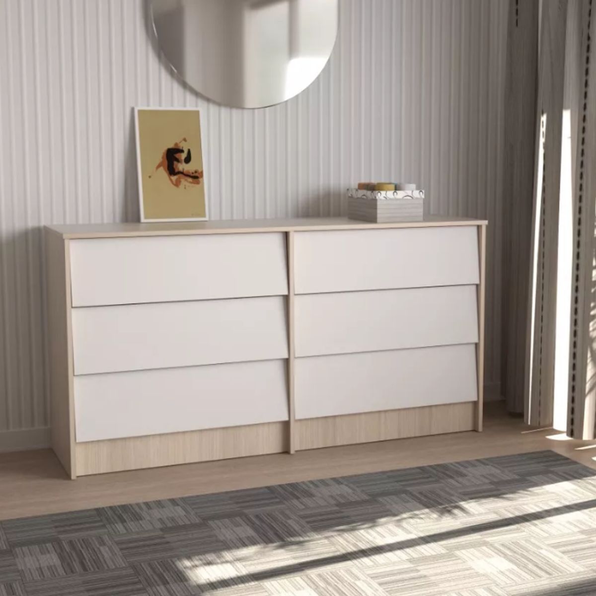 NACION MUEBLES - COMODA NACION MUEBLES PMMC COLOR ARENA