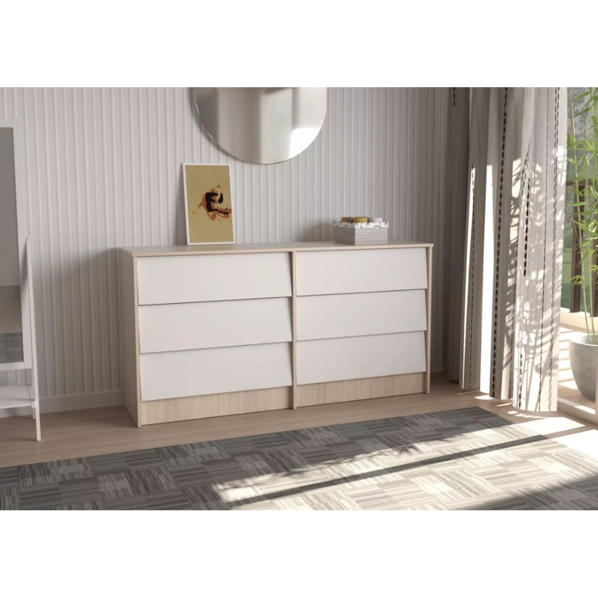 NACION MUEBLES - COMODA NACION MUEBLES PMMC COLOR ARENA