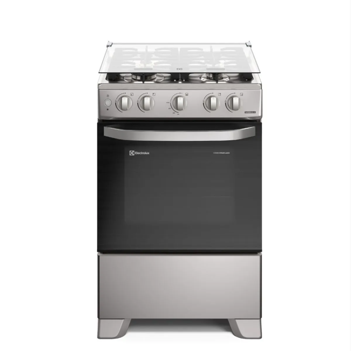 ELECTROLUX - Cocina Electrolux 4 Quemadores Efficient VaporBake y Parrilla Hierro Fundido Silver FE4ISR