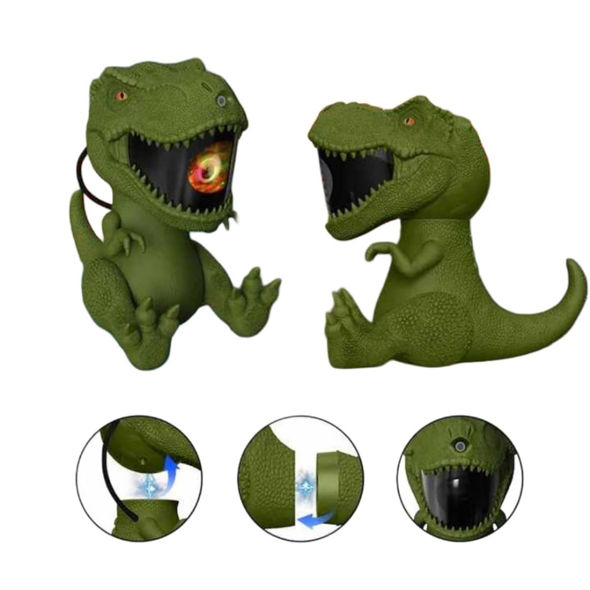 GENERICO - PROYECTOR LAMPARA DINOSAURIO VERDE