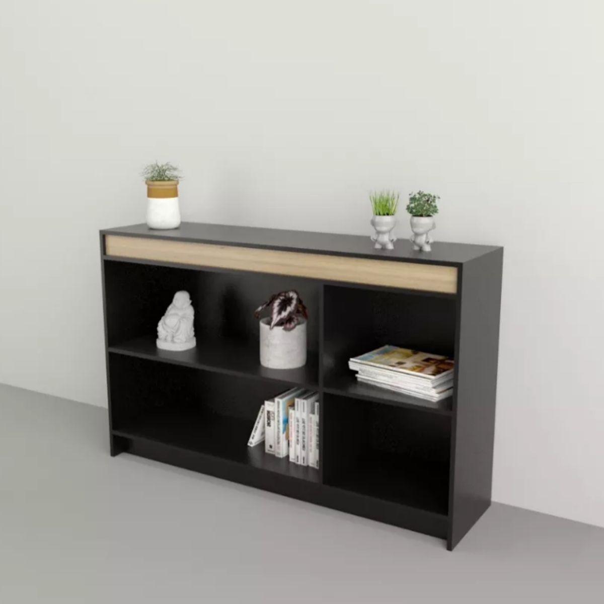 NACION MUEBLES - COMODA NACION MUEBLES MINOR COLOR NEGRO