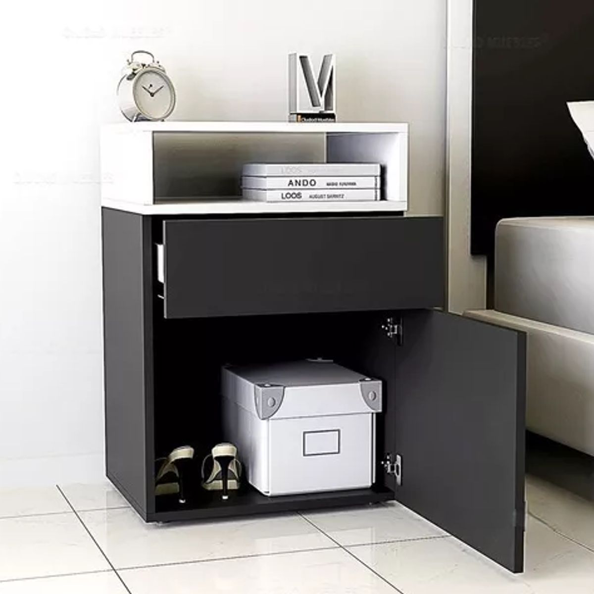 NACION MUEBLES - VELADOR NACION MUEBLES HDYL COLOR NEGRO