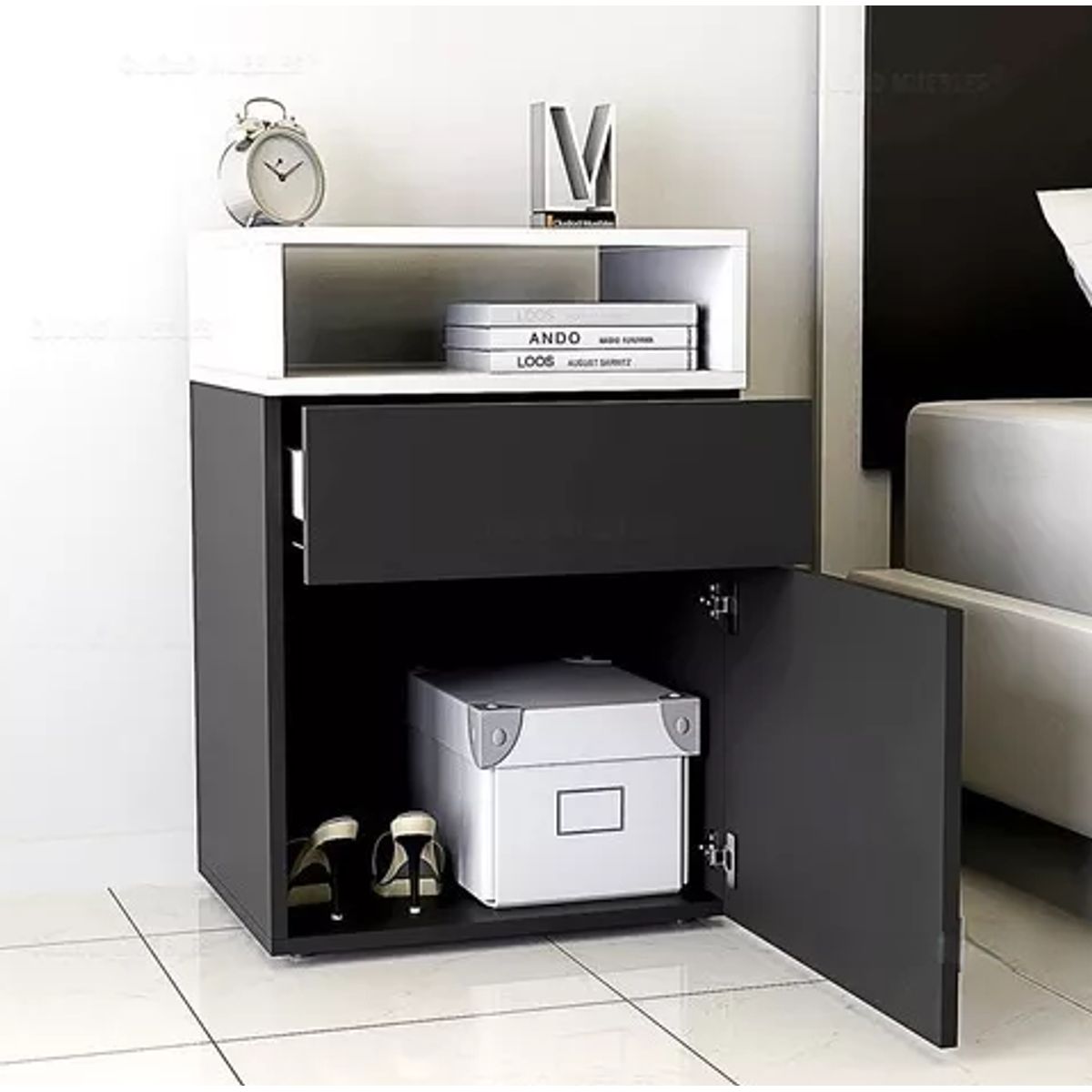 NACION MUEBLES - VELADOR NACION MUEBLES HDYL COLOR NEGRO