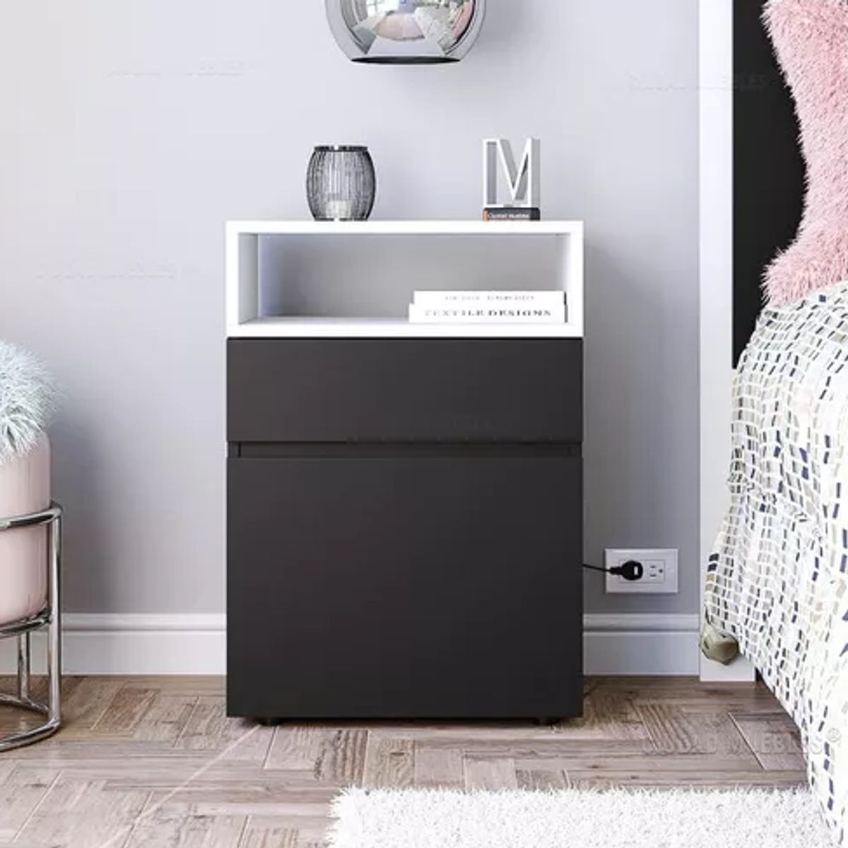 NACION MUEBLES - VELADOR NACION MUEBLES HDYL COLOR NEGRO