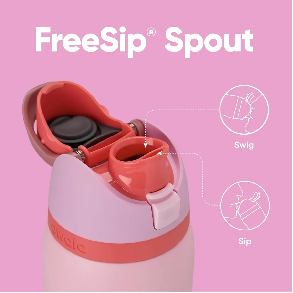 GENERICO - Owala Tomatodo de Acero Inoxidable para Deportes y Viajes 32 Onzas Angel Food Cake