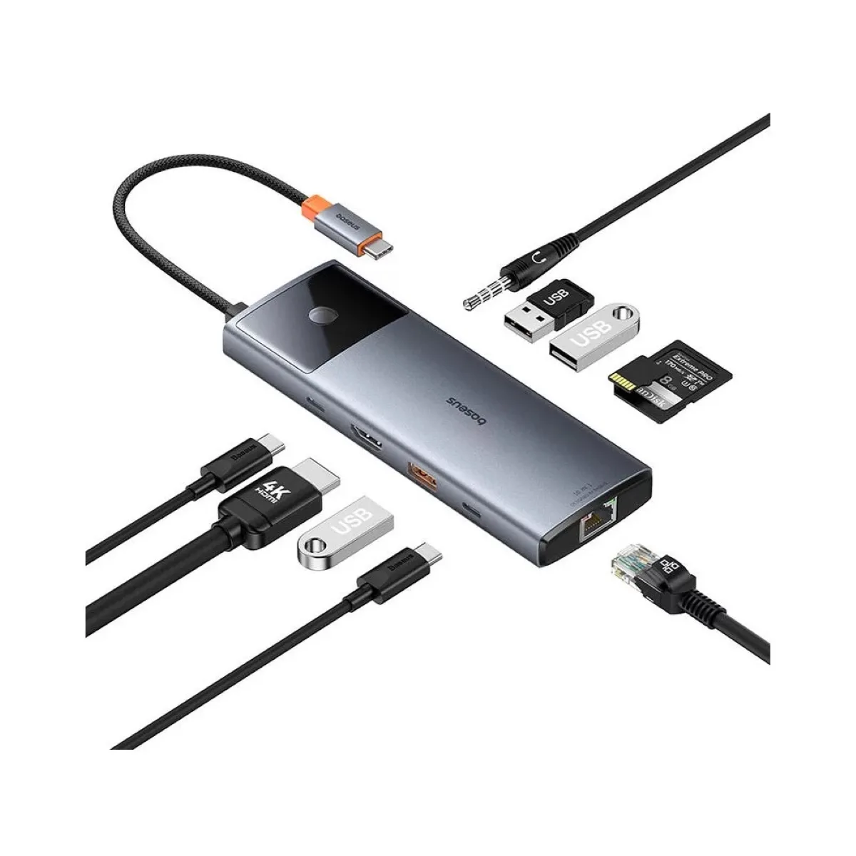 BASEUS - Hub tipo C 10 en 1 Metal Gleam Series ii USB3.2 10Gbs Baseus