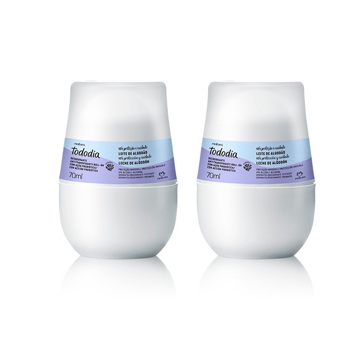 NATURA - Desodorante Natura Tododia Algodón Roll-On Invisible x2 und
