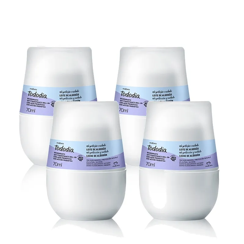 NATURA - Desodorante Natura Tododia Algodón Roll-On Invisible x4 und