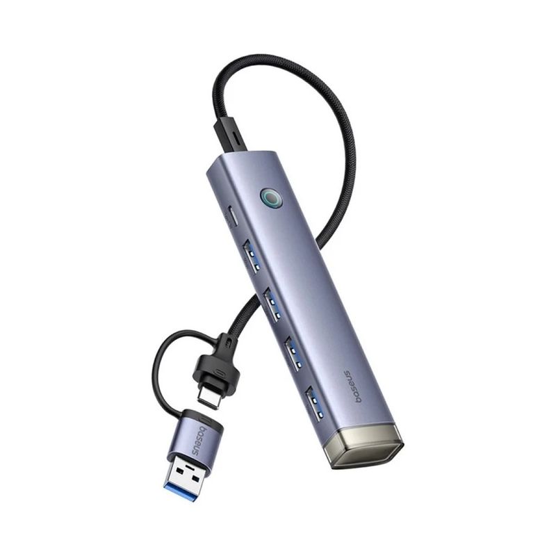 BASEUS - Hub tipo C 4 en 1 USB3.0 Dual Conector Baseus