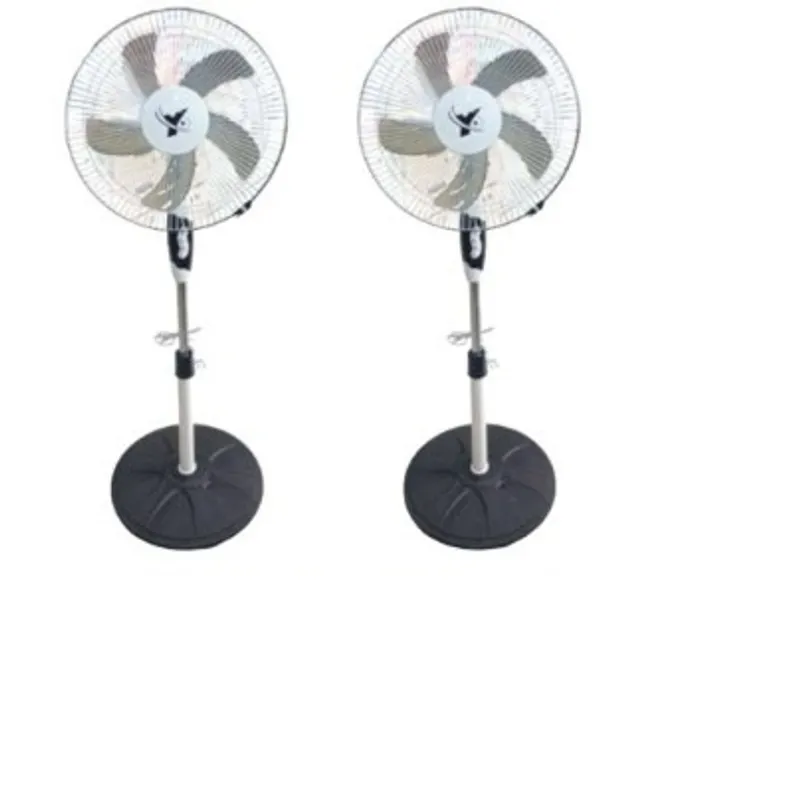 GENERICO - Ventilador de 5 Aspas 16' Giratorio de Pedestal Plomo