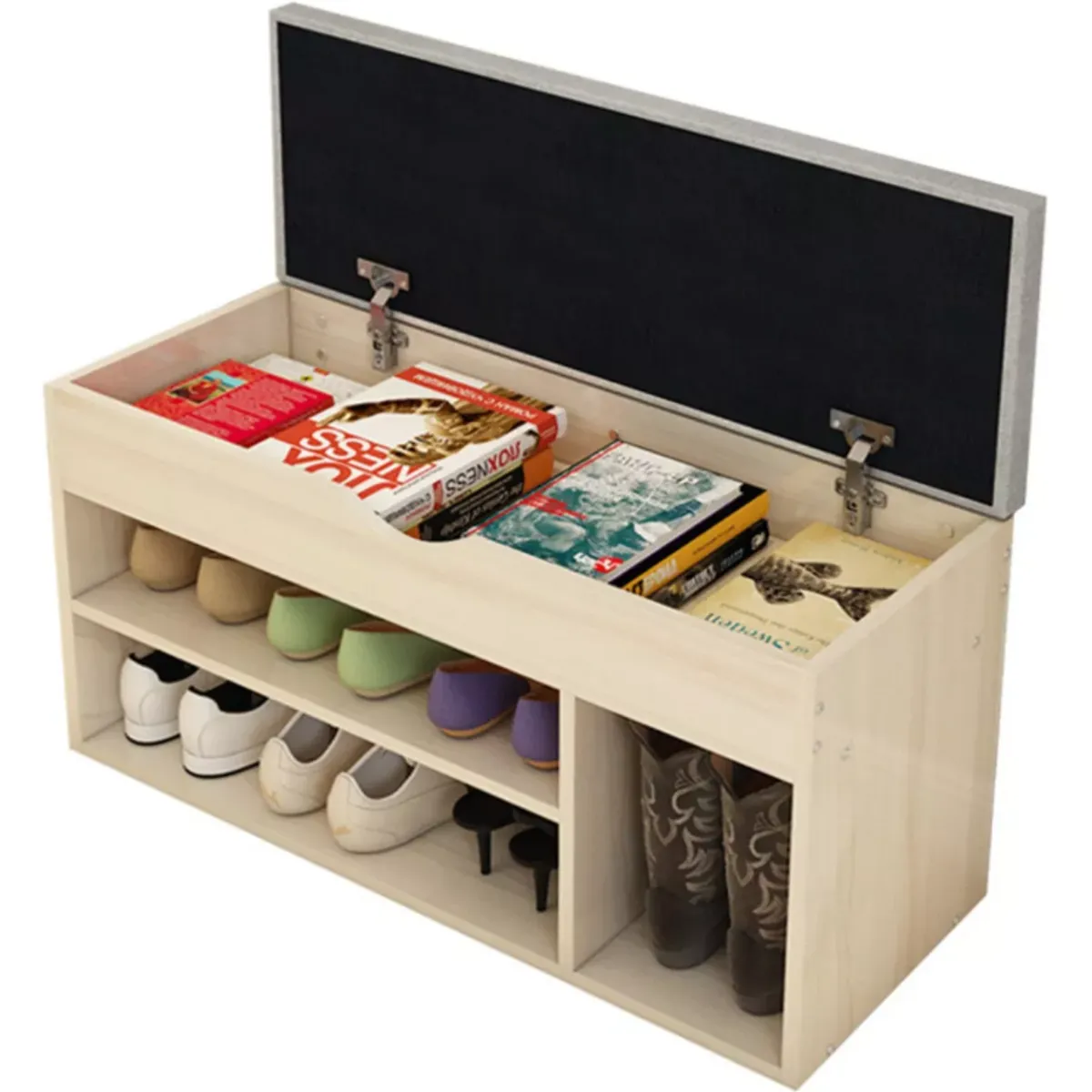 NACION MUEBLES - ZAPATERO NACION MUEBLES GCMC COLOR MADERA CLARA