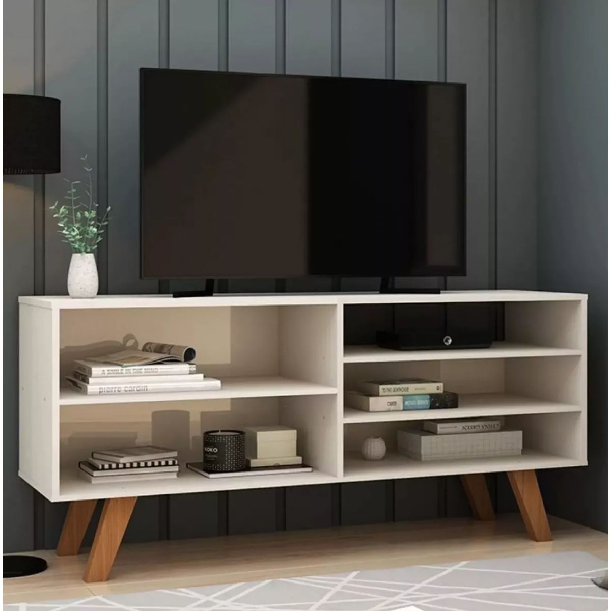 NACION MUEBLES - MUEBLE PARA TV NACION MUEBLES TRIY COLOR BLANCO
