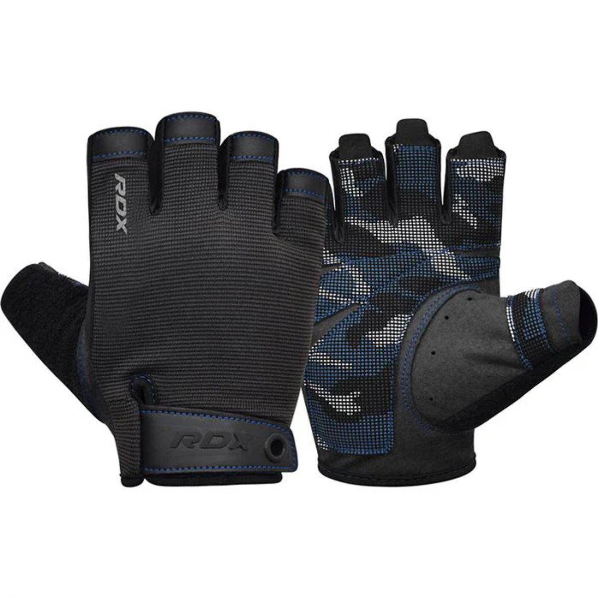 RDX - Guantes para Levantamiento de Pesas T2H Azul - L