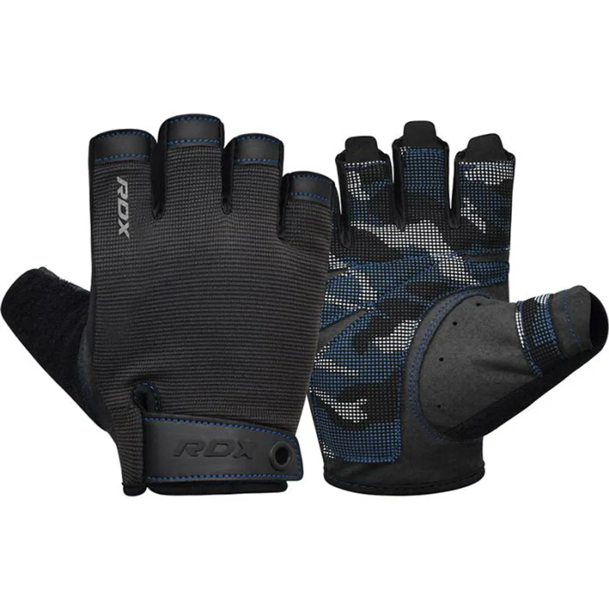 RDX - Guantes para Levantamiento de Pesas T2H Azul - M