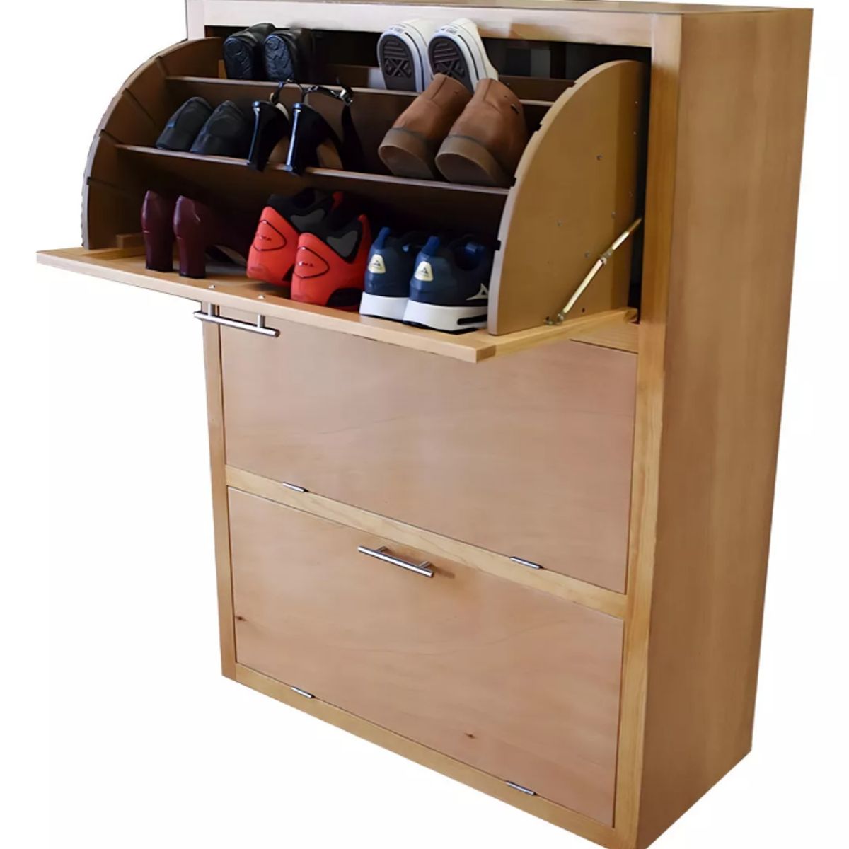 NACION MUEBLES - ZAPATERO NACION MUEBLES LKAS COLOR MADERA